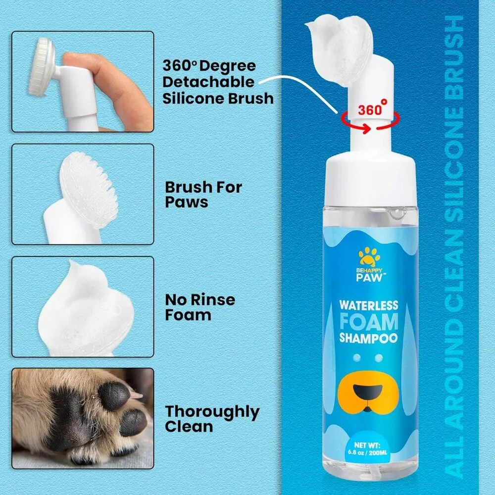 Be Happy Paw Dog Paw Cleaner 5.07fl oz, Coconut Fragrance, No-Rinse Waterless